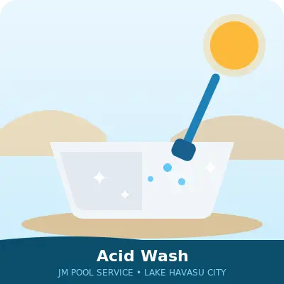 Pool acid wash in Lake Havasu City, one of the specialty pool services by JM Pool Service