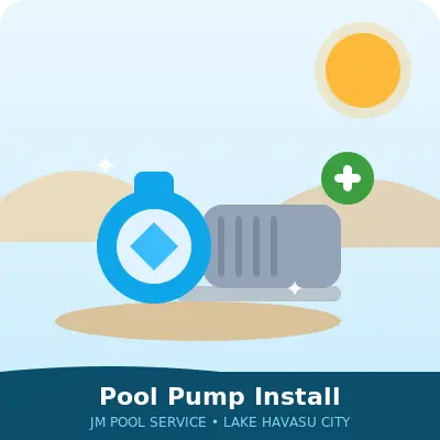Pool pump replacement in Lake Havasu City, one of the pool equipment installations by JM Pool Service