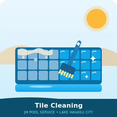 Pool tile cleaning in Lake Havasu City by JM Pool Service